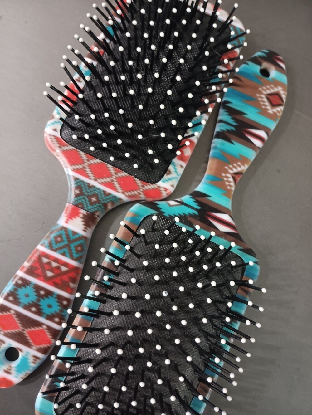 Hair brushes aztec native western (set of 2)